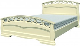 Кровать Грация-1 из массива сосны 900*2000 Белый античный в Большеречье - bolshereche.katalogmebeli.com | фото 20