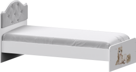 Кровать Каспер с мягкой спинкой и фотопечатью (800х1900) Белый в Большеречье - bolshereche.katalogmebeli.com | фото 1
