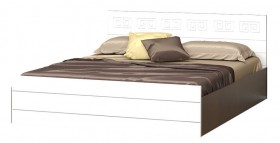 Кровать Корсика-1 1.6 (Венге/Белый глянец) в Большеречье - bolshereche.katalogmebeli.com | фото