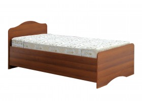 Кровать одинарная 900-1 без матраса (круглые спинки) Орех Таволато в Большеречье - bolshereche.katalogmebeli.com | фото 1