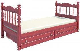 Кровать одинарная Аленка из массива сосны 800*1890 Орех в Большеречье - bolshereche.katalogmebeli.com | фото 2