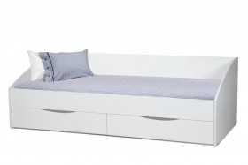 Кровать одинарная "Фея - 3" (симметричная) New/(белый / белый / ДВПО: белый) в Большеречье - bolshereche.katalogmebeli.com | фото