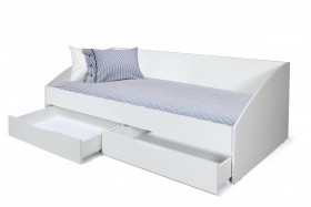 Кровать одинарная "Фея - 3" (симметричная) New/(белый / белый / ДВПО: белый) в Большеречье - bolshereche.katalogmebeli.com | фото 3