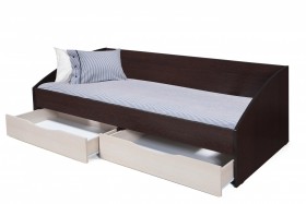 Кровать одинарная "Фея - 3" (симметричная) New (венге / вудлайн кремовый / ДВПО: белый) в Большеречье - bolshereche.katalogmebeli.com | фото 3