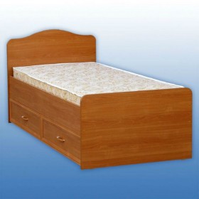 Кровать одинарная 800-2 без матраса (прямые спинки) Дуб Сонома в Большеречье - bolshereche.katalogmebeli.com | фото 2