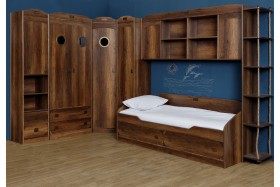 Кровать с 2-мя ящиками «Навигатор» (Дуб Каньон) в Большеречье - bolshereche.katalogmebeli.com | фото 10