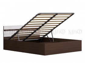 Кровать с подъемным механизмом Нэнси 1,4м (Венге/белый глянец) в Большеречье - bolshereche.katalogmebeli.com | фото 1