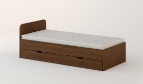 Кровать с ящиками 900 (Орех темный) в Большеречье - bolshereche.katalogmebeli.com | фото