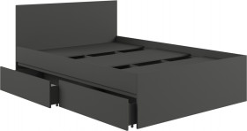Кровать с ящиками К1.4М Мадера Графит в Большеречье - bolshereche.katalogmebeli.com | фото 3