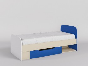 Кровать Скай 1650х750 (Синий/Белый/корпус Клен) в Большеречье - bolshereche.katalogmebeli.com | фото