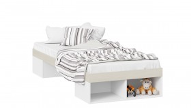 Кровать «Сканди»  Дуб Гарден/Белый в Большеречье - bolshereche.katalogmebeli.com | фото 1