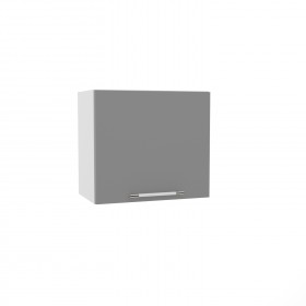 Квадро ВПГ 500 шкаф верхний горизонтальный высокий (Ваниль кожа/корпус Серый) в Большеречье - bolshereche.katalogmebeli.com | фото