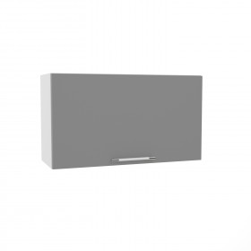 Квадро ВПГ 800 шкаф верхний горизонтальный высокий (Шоколад кожа/корпус Серый) в Большеречье - bolshereche.katalogmebeli.com | фото
