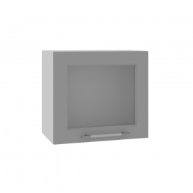 Квадро ВПГС 500 шкаф верхний горизонтальный со стеклом высокий (Железо/корпус Серый) в Большеречье - bolshereche.katalogmebeli.com | фото