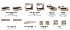 Лючия кровать 0,9 белый/ателье светлое в Большеречье - bolshereche.katalogmebeli.com | фото 2