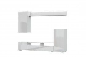 Мебель для гостиной МГС 4 (Белый/Белый глянец) в Большеречье - bolshereche.katalogmebeli.com | фото 7