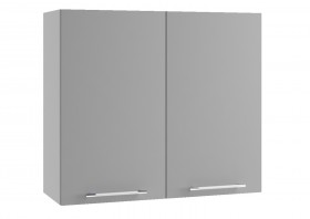 Монца П 800 шкаф верхний (Белый софт/корпус Серый) в Большеречье - bolshereche.katalogmebeli.com | фото