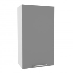 Монца ВП 601 шкаф верхний высокий (Белый софт/корпус Серый) в Большеречье - bolshereche.katalogmebeli.com | фото