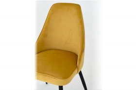Набор стульев Милан 2 шт (желтый велюр/белый) в Большеречье - bolshereche.katalogmebeli.com | фото 3