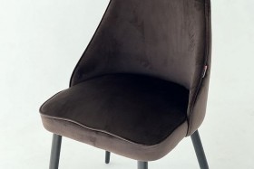 Набор стульев Милан 2 шт (кофе велюр/белый) в Большеречье - bolshereche.katalogmebeli.com | фото 3