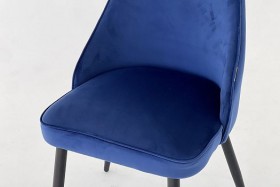 Набор стульев Милан 2 шт (синий велюр/белый) в Большеречье - bolshereche.katalogmebeli.com | фото 5