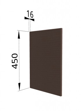 Панель торцевая (для шкафа горизонтального высокого) ВПГ Квадро (Шоколад кожа) в Большеречье - bolshereche.katalogmebeli.com | фото