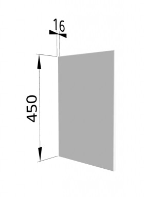 Панель торцевая (для шкафа горизонтального высокого) ВПГ Ройс (Белый софт) в Большеречье - bolshereche.katalogmebeli.com | фото