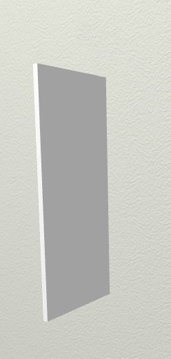 Панель торцевая П Капля (для шкафа верхнего) Белый в Большеречье - bolshereche.katalogmebeli.com | фото
