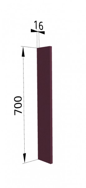 Панель торцевая ПТ 400 Квадро (для шкафа торцевого верхнего) Виноград в Большеречье - bolshereche.katalogmebeli.com | фото