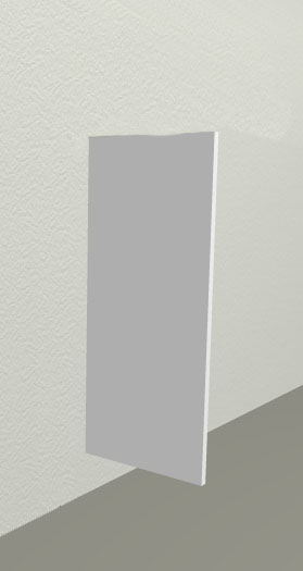 Панель торцевая СТ 400 Капля (для шкафа торцевого нижнего) Белый в Большеречье - bolshereche.katalogmebeli.com | фото