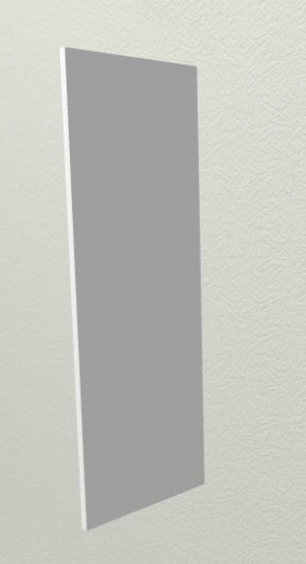 Панель торцевая ВП Капля (для шкафа верхнего высокого) Белый в Большеречье - bolshereche.katalogmebeli.com | фото
