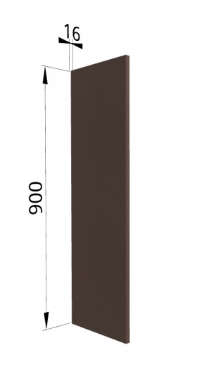 Панель торцевая ВП Квадро (для шкафа верхнего высокого) Шоколад кожа в Большеречье - bolshereche.katalogmebeli.com | фото