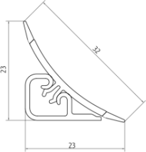 Плинтус LB-23, L=3000мм, черная сосна в Большеречье - bolshereche.katalogmebeli.com | фото 2