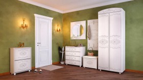Шкаф 2-х дверный комбинированный "Каролина" (патина) в Большеречье - bolshereche.katalogmebeli.com | фото 8