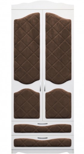 Шкаф 2-х створчатый с ящиками серии Иллюзия 08 Шоколад в Большеречье - bolshereche.katalogmebeli.com | фото