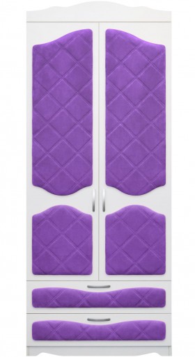 Шкаф 2-х створчатый с ящиками серии Иллюзия 32 Фиолетовый в Большеречье - bolshereche.katalogmebeli.com | фото