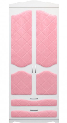 Шкаф 2-х створчатый с ящиками серии Иллюзия 36 Светло-розовый в Большеречье - bolshereche.katalogmebeli.com | фото