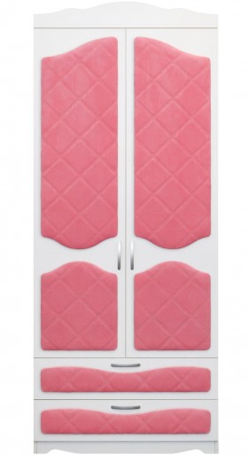 Шкаф 2-х створчатый с ящиками серии Иллюзия 89 Розовый в Большеречье - bolshereche.katalogmebeli.com | фото
