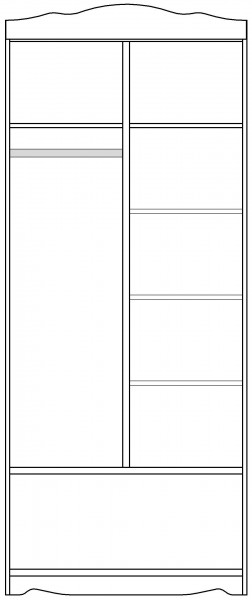 Шкаф 2-х створчатый серии Иллюзия 33 Сиреневый в Большеречье - bolshereche.katalogmebeli.com | фото 4