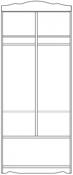 Шкаф 2-х створчатый серии Иллюзия 33 Сиреневый в Большеречье - bolshereche.katalogmebeli.com | фото 5