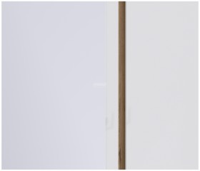 Веста СБ-2258 Шкаф 3х дверный с зеркалом Дуб Бунратти/Белый глянец в Большеречье - bolshereche.katalogmebeli.com | фото 2