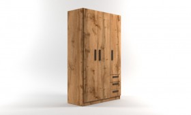 Шкаф 3-х створчатый с ящиками Шервуд (Дуб Вотан) в Большеречье - bolshereche.katalogmebeli.com | фото 1