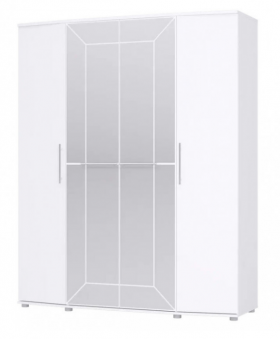 Шкаф 4х дверный Амели 1805 Белый в Большеречье - bolshereche.katalogmebeli.com | фото