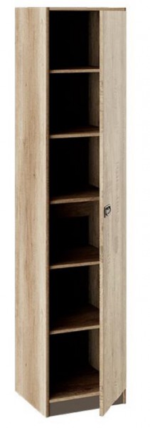 Шкаф для белья «Пилигрим» (Дуб Каньон светлый, Фон серый) в Большеречье - bolshereche.katalogmebeli.com | фото 2