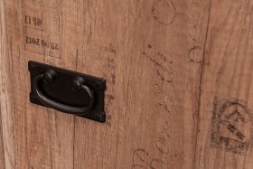 Шкаф для белья «Пилигрим» (Дуб Каньон светлый, Фон серый) в Большеречье - bolshereche.katalogmebeli.com | фото 4