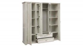 Шкаф для одежды "Сохо" (бетон пайн белый/2 ящика/зеркало) в Большеречье - bolshereche.katalogmebeli.com | фото 6