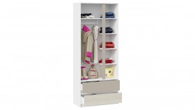 Шкаф для одежды комбинированный «Сканди» Дуб Гарден/Белый/Глиняный серый в Большеречье - bolshereche.katalogmebeli.com | фото 3