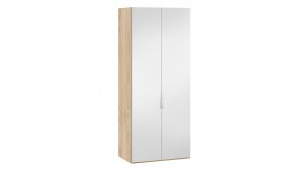 Шкаф для одежды с 2 зеркальными дверями «Эмбер» Яблоня Беллуно в Большеречье - bolshereche.katalogmebeli.com | фото