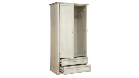 Шкаф для одежды "Сохо" (бетон пайн белый/2 ящика/зеркало) в Большеречье - bolshereche.katalogmebeli.com | фото 3