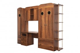 Шкаф комбинированный для белья «Навигатор» (Дуб Каньон) в Большеречье - bolshereche.katalogmebeli.com | фото 6